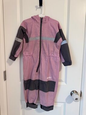 Oaki Rain Suit Toddler 2T Waterproof Pink All-weather Hooded
